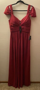 Neu mit Etikett! Lulus Ocean Of Elegance weinrotes Damen Maxikleid Gr. Medium - Bild 1 von 7