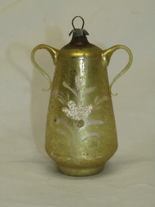 Westdeutsche antike Gold Glas Teekanne Vintage Urne Weihnachtsschmuck 50er Jahre - Bild 1 von 8