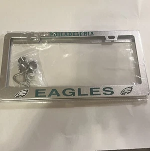 Philadelphia Eagles-(2) License Plate Frames-Silver-Aluminum-Very Cool! - Picture 1 of 1