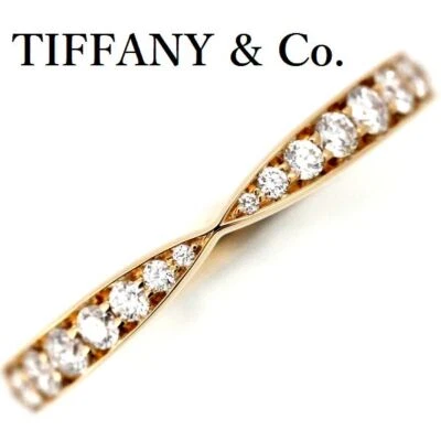 Anillo Tiffany Co Harmony Diamantes Oro Rosa 18 K Talla (Estados Unidos) 5.5 Mujer Joyería #01203 Foto 1 de 4