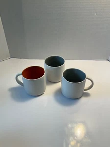 Williams Sonoma JARS France Cantine Mugs Crackled Orange/Gray Cups - Set Of 3 - Bild 1 von 10