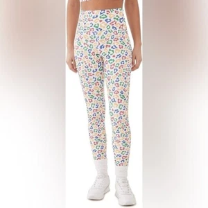 Beach Riot Ayla leopard rainbow workout pull on legging women’s M - Picture 1 of 6