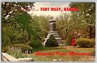 Fort Riley, Kansas KS - Wounded Knee Monument - Vintage Postcard - Unposted