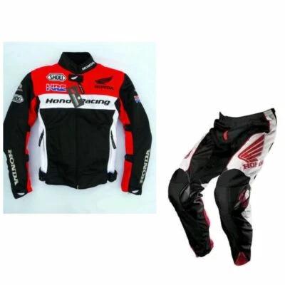 HONDA Courses Combinaison de Moto en Cuir Hommes Moto en Cuir Veste Pantalon 54 - Photo 1/3