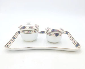 Art Deco Union T Porcelain Dresser Vanity Ware - set of 3 - Picture 1 of 12