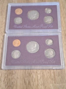 1989S Proof Set, Penny, Nickel, Dime, Quarter & Half Dollar, Lot Of 2 - Picture 1 of 14