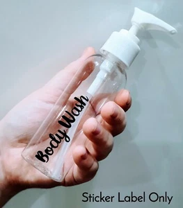 Sticker Label for Travel/Flight Bottles Empty Toiletry Pump Spray 100ml Vinyl - Picture 1 of 5