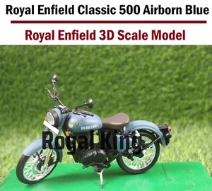 Royal Enfield Old Classic 350 1:12 “3D Scale Model" Airborne Blue - Picture 1 of 13