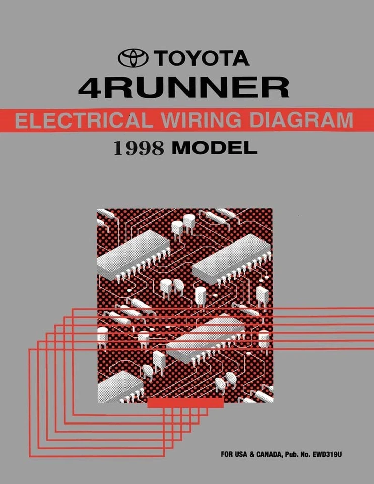 Toyota 4Runner 1998 diagramas de cableado esquemas diseño de fábrica OEM Foto 1 de 1