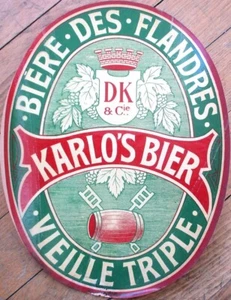 Belgian Beer 1900 Giant Window Decal, Karlo's Biere Des Flandres, Vielle Triple - Picture 1 of 1