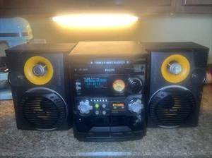 Philips FW-C527 Dual Cassettes 3 CD Changer Tested and Working - Picture 1 of 11