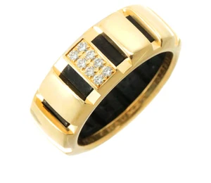 CHAUMET Class one Ring SM Diamond 18K YG Rubber Size4.5-5 - Picture 1 of 9