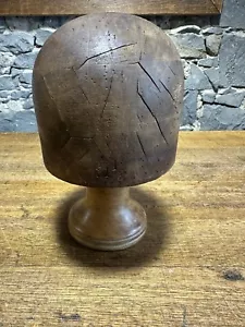 Vintage Antique Wood Millinery Hat Block With Stand “Godfrey’s Of Melbourne “ - Picture 1 of 7