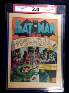 Batman #7 CPA 4.5 Single Page #1/2 Bob Kane art Splash Page DC Comics 1941 - Picture 1 of 4