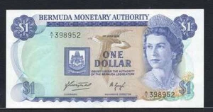 BERMUDA, P-28a, 1 DOLLAR , 1 JULY, 1975, UNC - Picture 1 of 2