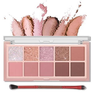 10 Colors Eyeshadow Palette Makeup - Matte Shimmer Glitter Eye Shadow, Natural-L - Picture 1 of 6