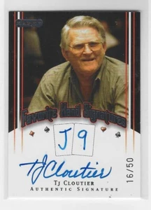 2010 TJ CLOUTIER Razor Poker Favorite Hand Signature Auto #FHS-46 /50 - Picture 1 of 2