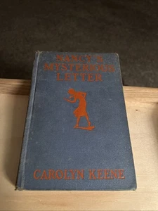 Vintage Nancy Drew Nancy’s Mysterious Letter Orange  Silhouette 1932 - Imagen 1 de 11