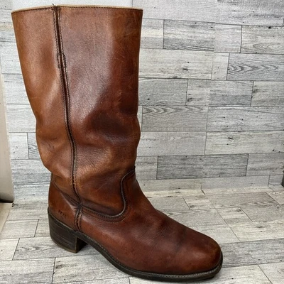 Botas de campus vintage FRYE tamanho 10 1/2 D 2934 couro vermelho cowboy 1 APENAS direita!! - Imagem 1 de 4