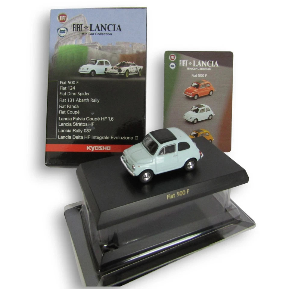 Fiat 500 azul Kyosho 1/64 #0307 Foto 1 de 1