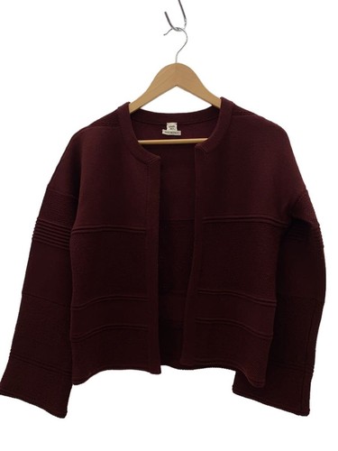 HERMÈS Cardigan lana HERMES bordeaux taglia 40 giacca maglia spessa #EF AIA