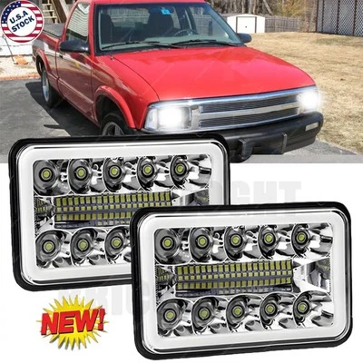 Par de faros LED de haz alto/bajo de 4x6"" para camioneta A Chevrolet S10 Blazer 1995-1997 Foto 1 de 4