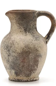 Keramik rustikale Bauernvase mit Henkel Terrakotta Vase minimalistische Dekorati... - Bild 1 von 5