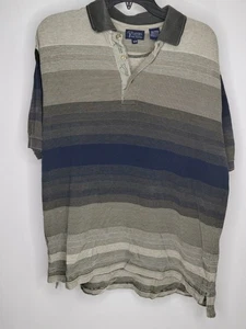 Camisa polo de manga corta a rayas Players By Van Heusen para hombre talla pequeña - Imagen 1 de 4