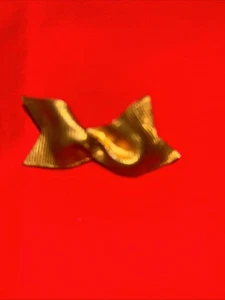Mignon Faget Bow Wrap Tie Lrg Gold Tone Retired New Orleans Brooch Vintage - Picture 1 of 4