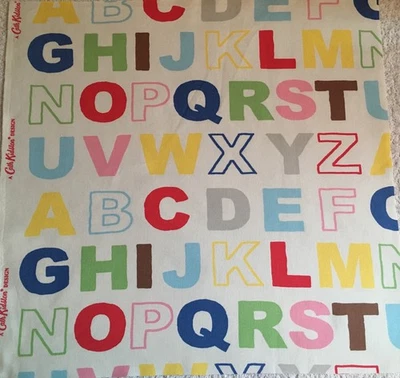 Cath Kidston Alphabet Capital Letters Cotton Duck Fabric New School Kids English - Image 1 of 4