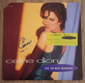 Celine Dion Signed Love Can Move Mountains 12" Single Vinyl Record RAD - Picture 1 of 1