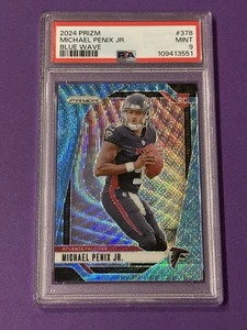 2024 PANINI PRIZM MICHAEL PENIX JR BLUE WAVE ROOKIE RC /230 PSA 9 MINT FALCONS - Picture 1 of 3