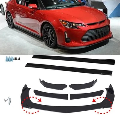 For Scion TC 2006-2016 Front Bumper Chin Lip Splitter Kit + 78.7" Side Skrits US Foto 1 de 4