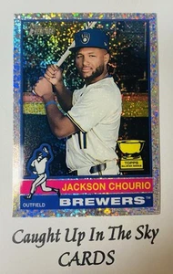 2025 Topps Heritage Jackson Chourio Silver Sparkle SP Brewers Megabox Only - Picture 1 of 2