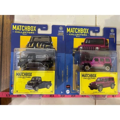 Matchbox Collectors 1953 Ford COE & 18' Jeep Wrangler JL Diecast Car Set - Image 1 of 4