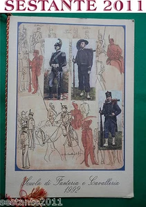 CALENDARIO SCUOLA FANTERIA E CAVALLERIA 1992 CORDONCINO ORIGINALE ESERCITO - Picture 1 of 1