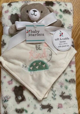Lote 2 de Baby Starters, Manta Grande + Set de Seguridad BEAR TURTLE BE KIND Rabbits Foto 1 de 4