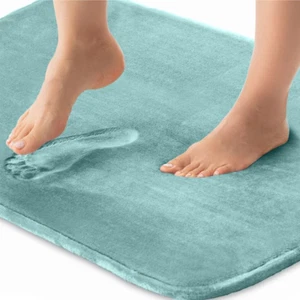 Thick Memory Foam Bath Rugs, Soft Absorbent Velvet Bathroom Mats, Durable Dots o - Picture 1 of 9