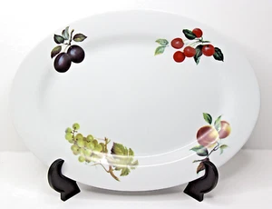 BIA Cordon Bleu Oval Platter White with Fruit Motif 14x10.25 in Porcelain - Bild 1 von 4
