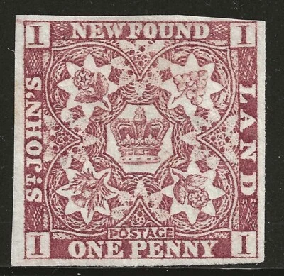 NEWFOUNDLAND #15A Unused - ONE PENNY, violet brown - Image 1 of 2