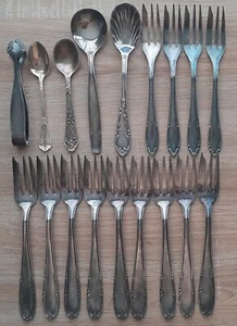 Vintage Mixed Lot of Stainless Steel Flatware Collection 90's - Picture 1 of 5