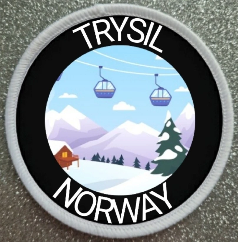 3" Trysil Norway Ski Skiing Resort Iron / Sew On Patch Badge  - Image 1 of 1