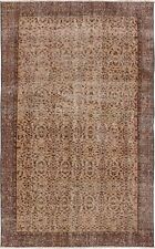 Vintage Hand-Knotted Area Rug 5'2" x 8'6" Traditional Wool Carpet