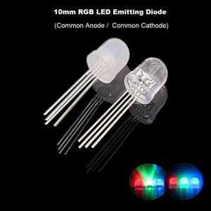 10mm RGB LED Emitting Diode Common Anode Cathode Multicolor RGB DIY Lamp - Picture 1 of 9