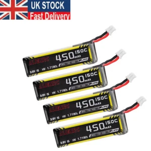1S 3.8V 450mAh Lipo Battery 50C/100C with JST-PH2.0 Connector for RC Car Truck - Picture 1 of 12
