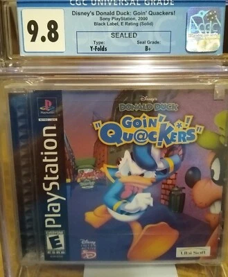 Disney's Donald Duck: Goin' Quackers (Sony PlayStation 1, PS1, 2000) CGC 9.8 B+ Foto 1 de 4
