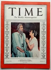 Time Magazine                 November 8, 1937                  Vol. XXX, No. 19 - Picture 1 of 5