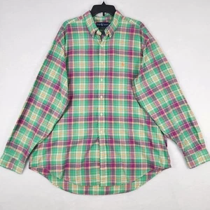 Polo Ralph Lauren Classic Fit Plaid 100% Cotton Button Down Shirt Men's XXL EUC - Picture 1 of 14