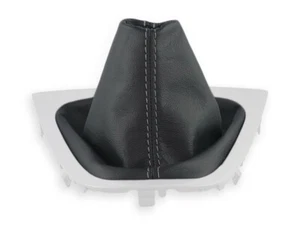 FOR TOYOTA COROLLA HATCHBACK ASCENT 06-12 GEAR BOOT GAITER LEATHER STITCH GRAY - Picture 1 of 4