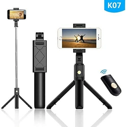 Mini trípode Palo Selfie Inalámbrico K07 3 en 1 Bluetooth extensible monopie - Imagen 1 de 4
